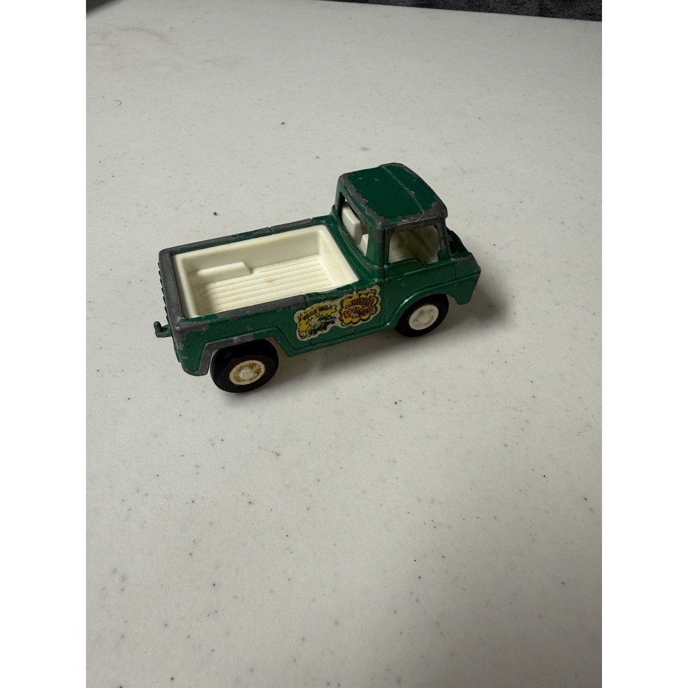 Vtg 1969 Tootsietoy Green 4" Wheelie Wagon Pick-up Truck